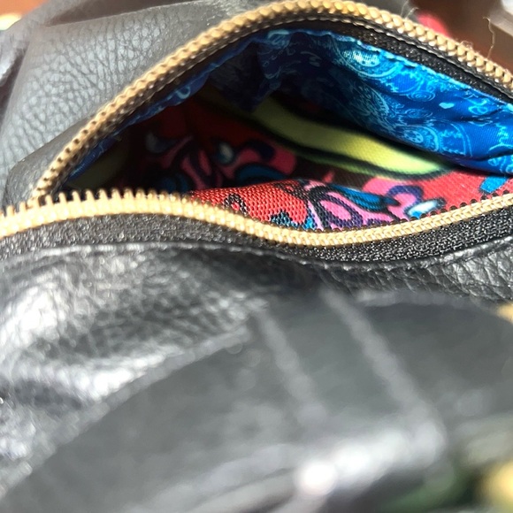 Desigual Boho Multicolor Butterfly Flower Bag With Vegan Black Leather T… - Picture 12 of 13